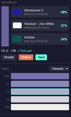 Reduzierter Farb-Mix